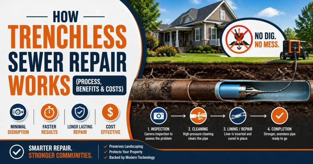 How Trenchless Sewer Repair Works (Process, Benefits & Costs)